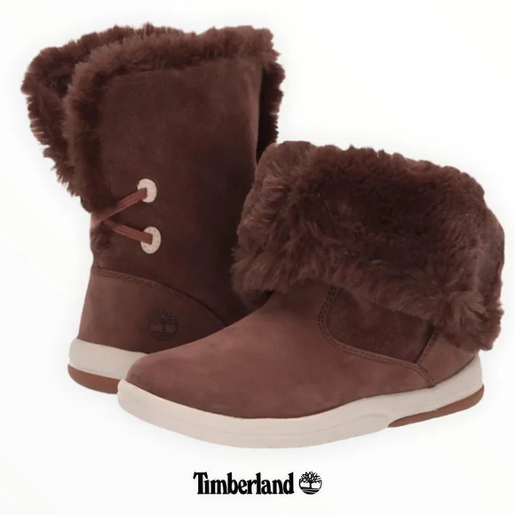 TIMBERLAND | Brown | Tracks Faux Shearling Bootie Fashion Boot - Picture 1 of 15